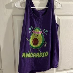 Purple XL Avocardio workout tank/athletic tank